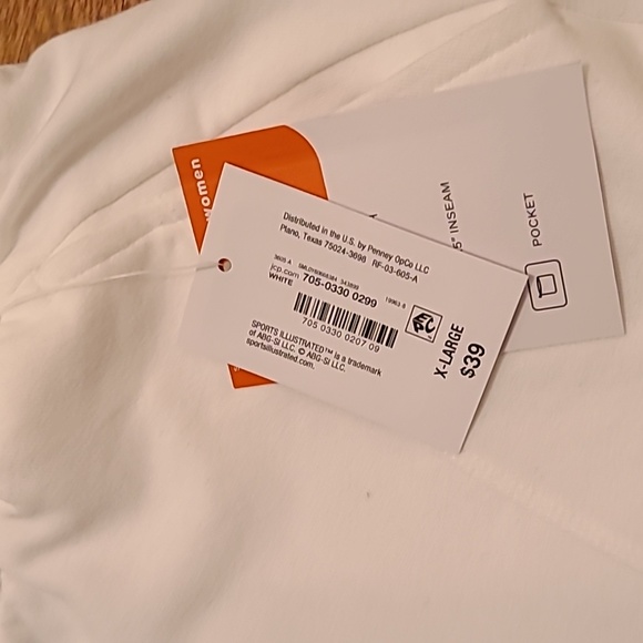 SPORTS ILLUSTRATED WOMEN'S WHITE SHORTS ELASTIC WAISTBAND SIZE XL - Picture 2 of 11